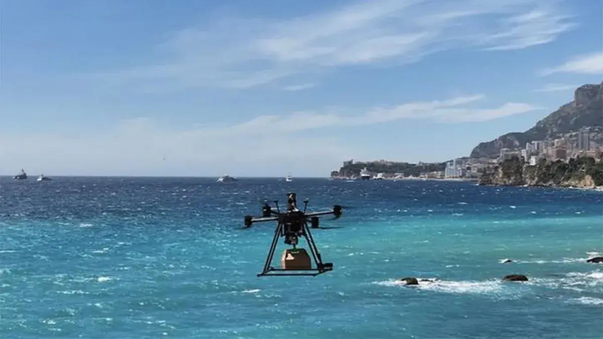 First in France: FLYDE to deliver yachts by drone (featured in “Sophia Net”)